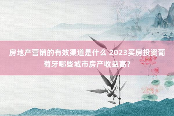 房地产营销的有效渠道是什么 2023买房投资葡萄牙哪些城市房产收益高？