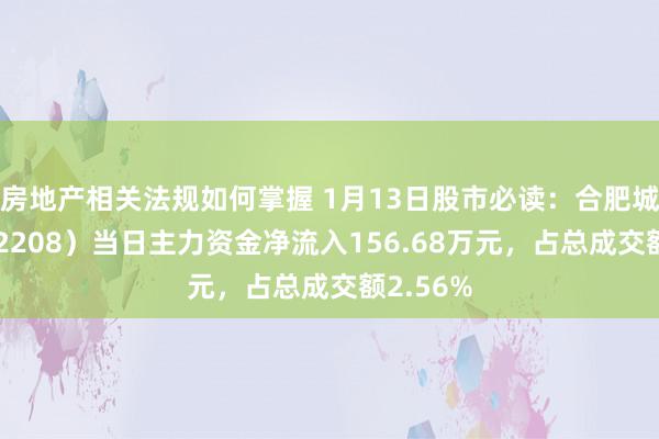 房地产相关法规如何掌握 1月13日股市必读：合肥城建（002208）当日主力资金净流入156.68万元，占总成交额2.56%