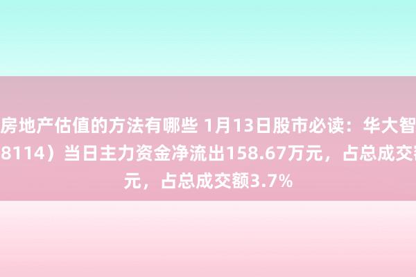 房地产估值的方法有哪些 1月13日股市必读：华大智造（688114）当日主力资金净流出158.67万元，占总成交额3.7%