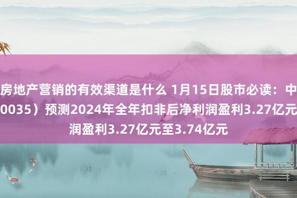 房地产营销的有效渠道是什么 1月15日股市必读：中科电气（300035）预测2024年全年扣非后净利润盈利3.27亿元至3.74亿元