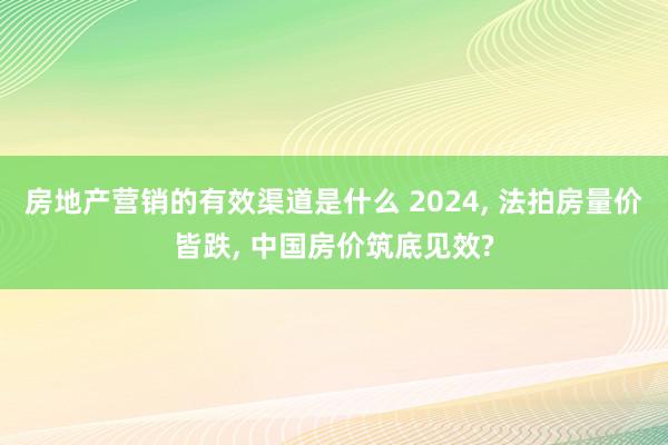 房地产营销的有效渠道是什么 2024, 法拍房量价皆跌, 中国房价筑底见效?