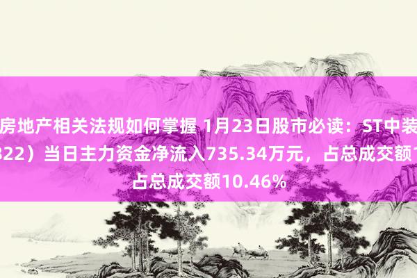 房地产相关法规如何掌握 1月23日股市必读：ST中装（002822）当日主力资金净流入735.34万元，占总成交额10.46%