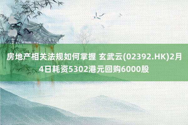 房地产相关法规如何掌握 玄武云(02392.HK)2月4日耗资5302港元回购6000股