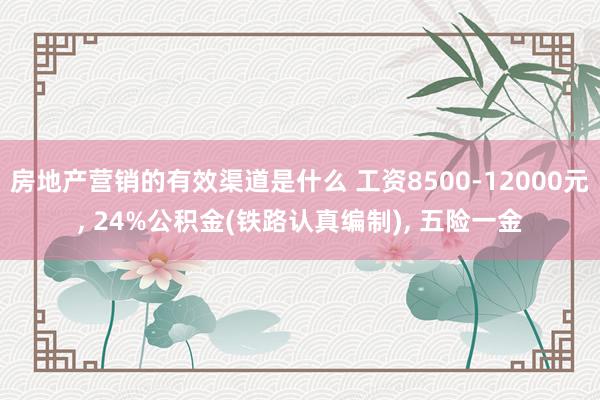 房地产营销的有效渠道是什么 工资8500-12000元, 24%公积金(铁路认真编制), 五险一金